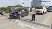 Mobil Jurnalis Televisi Swasta Terlibat Kecelakaan di Meikarta Cikarang
