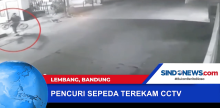 Aksi Pencurian Sepeda Terekam Kamera CCTV di Lembang, Bandung