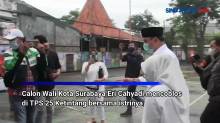 Ritual Calon Wali Kota Surabaya Eri Cahyadi Sebelum Nyoblos di TPS 25