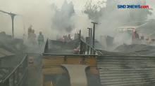 Lapak Barang Bekas di Pondok Rajeg Ludes Terbakar