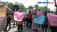 Aksi Demo Pedagang Pasar Bantar Gebang