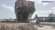 Sepekan Tersangkut di Terusan Suez, Kapal Kargo Berhasil Digerakkan