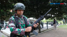 Asah Kemampuan Tempur, Prajurit Marinir Latihan Menembak Reaksi