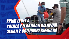 PPKM Level 4, Polres Pelabuhan Belawan Sebar 2.000 Paket Sembako