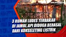 3 Rumah Ludes Terbakar di Jambi, Api Diduga Berasal Dari Korseleting Listrik