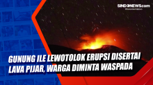 Gunung Ile Lewotolok Erupsi Disertai Lava Pijar, Warga Diminta Waspada