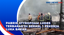 Pabrik Styrofoam Ludes Terbakar di Bekasi, 1 Pekerja Luka Bakar