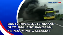 Bus Pariwisata Terbakar di Tol Malang-Pandaan, 48 Penumpang Selamat