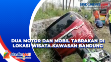 Dua Motor dan Mobil Tabrakan di Lokasi Wisata Kawasan Bandung