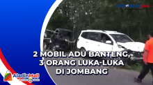 2 Mobil Adu Banteng, 3 Orang Luka-luka di Jombang