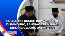Takziah ke Rumah Ridwan Kamil di Bandung, Sandiaga Kunjungi Dinding Gedung Rapat Biru