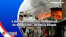 4 Rumah Hangus Terbakar di Bandung, Warga Panik