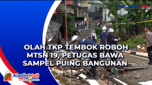 Olah TKP Tembok Roboh MTsN 19, Petugas Bawa Sampel Puing Bangunan