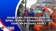 Jembrana Dikepung Banjir, BPBD Jemput Siswa dan Guru dengan Perahu Karet
