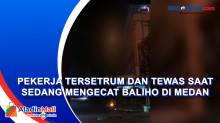 Pekerja Tersetrum dan Tewas saat Sedang Mengecat Baliho di Medan