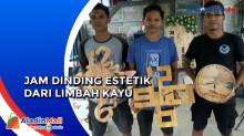 Sekelompok Pemuda di Padang Kreasikan Jam Dinding Estetik dari Limbah Kayu