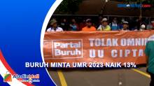 Tuntut UMR 2023 Naik 13%, Ribuan Buruh Gelar Demo di Depan Kemenaker