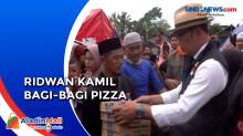 Kunjungi Pengungsi di Cigeunah, Gubernur Jabar Bagikan Puluhan Pizza untuk Korban Gempa Cianjur