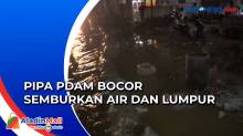 Semburan Air dan Lumpur Ganggu Arus Lalu Lintas Akibat Pipa PDAM di Bekasi Bocor