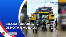 Pelayaran Kapal Feri di Pelabuhan Baubau Dihentikan Sementara Akibat Cuaca Buruk