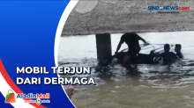 Evakuasi Sopir dan Penumpang Mobil yang Terjun ke Laut dari Dermaga di Asahan