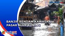 Kali Semonggol Meluap, Kawasan Pasar Alur Kuning Terendam Banjir