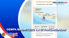 Gempa Magnitudo 4,3 Guncang Pangandaran, Kedalaman 26 Km