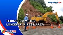 Tebing Setinggi 100 Meter Longsor di SPBU Rest Area Tol Semarang-Solo