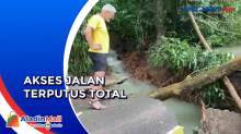 Jalan Menuju Titik Nol Kilometer Sabang Ambles Akibat Hujan Deras