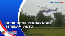 Helikopter Kapolda Jatim Mendarat Darurat di Lapangan Rejotangan Tulungagung