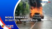 Sempat Terdengar Suara Ledakan, Mobil Ludes Terbakar di Exit Tol Bambu Apus