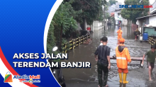 Akses Jalan di Kebon Jeruk Terputus Akibat Banjir