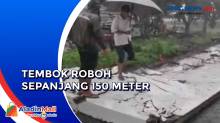 Hujan Angin, Pagar Tembok Dinas PUPR dan KPU Jombang Roboh