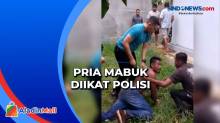 Heboh! Pria Mabuk Diikat Tali Jemuran oleh Polisi Nagekeo