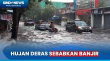 Hujan Deras Kawasan Cibaduyut Banjir, Puluhan Kendaraan Mogok