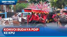 Gelar Konvoi Budaya, PDIP Resmi Daftarkan Calegnya ke KPU