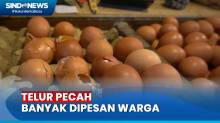 Imbas Harga Meroket, Telur Pecah Banyak Dipesan Warga