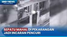 Awas! Pencuri Sepatu Mahal Terekam CCTV saat Beraksi Panjat Tembok di Kota Cimahi
