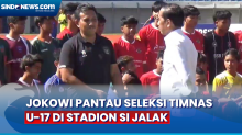 Berikan Semangat, Presiden Jokowi Pantau Seleksi Timnas U-17 di Stadion Si Jalak Harupat
