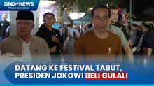 Momen Presiden Jokowi Beli Gulali saat Kunjungi Festival Tabut di Bengkulu