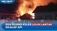 Gedung SMP Terbakar Hebat di Majalengka, Api Diduga dari Sisa Bakar Sampah