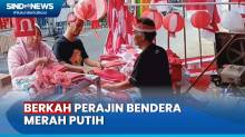 Jelang Agustusan, Omzet Perajin Bendera Merah Putih di Surabaya Melonjak