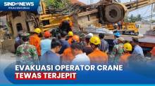 Dramatis! Detik-Detik Proses Evakuasi Operator yang Tewas Terjepit Badan Crane