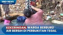 Terdampak Kekeringan, Warga Terpaksa Naik Turun Bukit Berburu Air Bersih di Tegal
