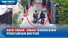 Terekam CCTV, Teriakan Emak-Emak Gagalkan Pencurian Motor di Koja