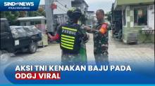 Aksi Anggota TNI Pasangkan Baju ODGJ Wanita yang Berkeliaran Bugil di Medan Viral