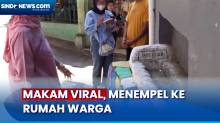 Menempel ke Dinding Rumah Warga, Inilah Makam Viral di Bandung