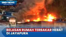 Water Canon Polda Papua Diterjunkan, Padamkan Kebakaran Belasan Rumah di Kota Jayapura