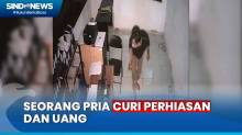 Aksi Pemuda Curi Perhiasan dan Uang Milik Karyawan di Medan Terekam CCTV