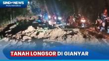 Hujan Deras Melanda, Tanah Longsor Tutup Akses Jalan di Gianyar